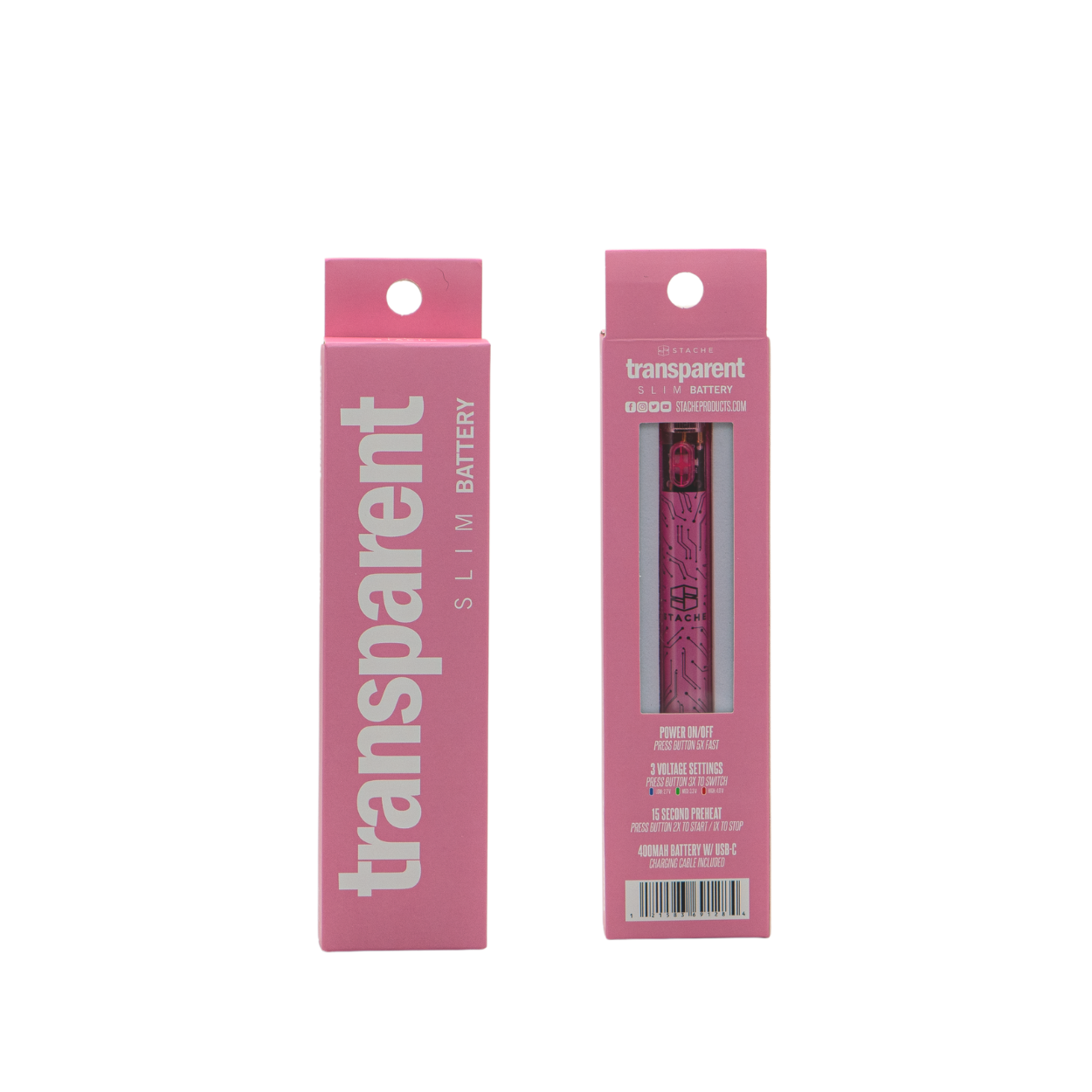 Transparent light up Vape battery by Stache - Image 11